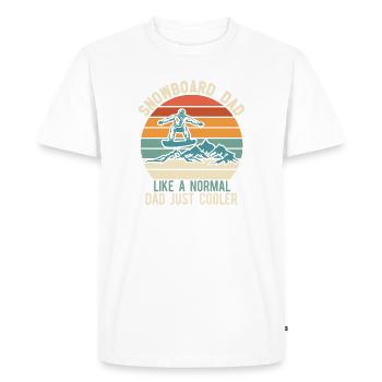 Snowboarder Papa Snowboard Père - T-shirt Premium bio Homme - blanc - Devant - Nico (187cm)