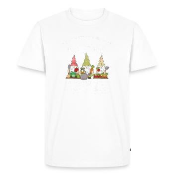 Jardin Jardin Gnome Jardinier Jardinage Jardinage Jardinage - T-shirt Premium bio Homme - blanc - Devant - Nico (187cm)