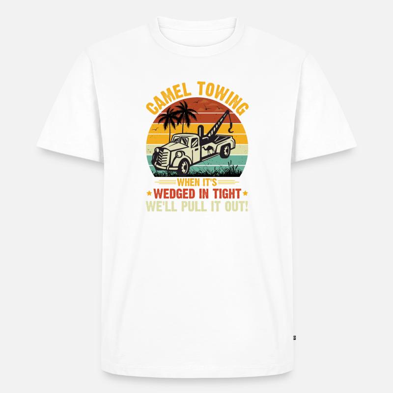 Cooles Cartoon-Kamel-Abschleppen - Männer Premium Bio T-Shirt - undefined