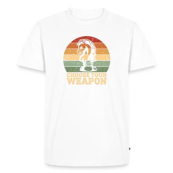 Chess player Chess quote chess game - Men's Premium Organic T-Shirt - white - Front - Nico (187cm)