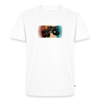 Monster Truck Monster Truck Papa Père Cadeau - T-shirt Premium bio Homme - blanc - Devant - Nico (187cm)
