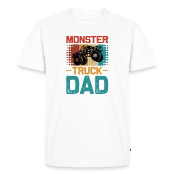 Monster Truck Monster Truck Papa Père Cadeau - T-shirt Premium bio Homme - blanc - Devant - Nico (187cm)