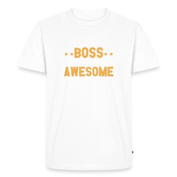 Meilleur directeur général employé entrepreneur - T-shirt Premium bio Homme - blanc - Devant - Nico (187cm)