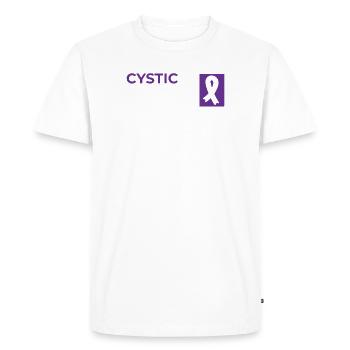 Cystic Fibrosis Fighter Cystic Fibrosis Disease - Men's Premium Organic T-Shirt - white - Front - Nico (187cm)