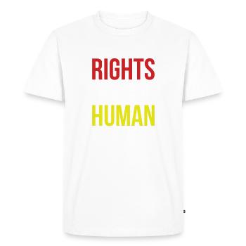 Human Rights Politics Freedom Demonstrating - Men's Premium Organic T-Shirt - white - Front - Nico (187cm)