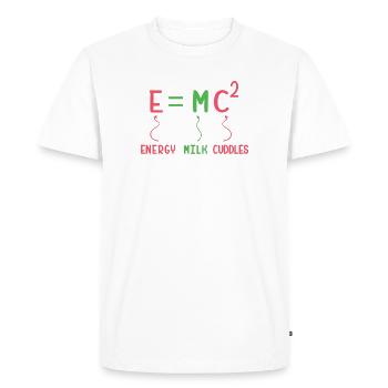 Bébé Papa Enceinte Nouveau-né Père Futur - T-shirt Premium bio Homme - blanc - Devant - Nico (187cm)