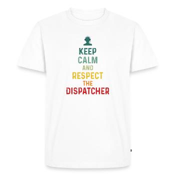 Meilleur devis de répartiteur Profession de cadeau Logistique - T-shirt Premium bio Homme - blanc - Devant - Nico (187cm)