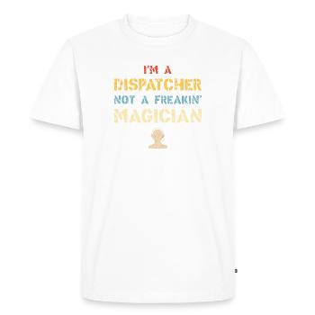 Meilleur devis de répartiteur Profession de cadeau Logistique - T-shirt Premium bio Homme - blanc - Devant - Nico (187cm)