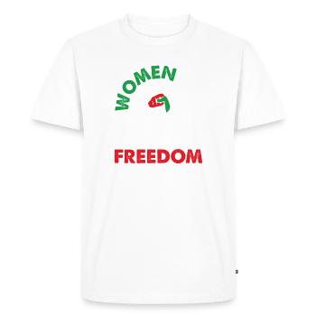Women Life Freedom Iranian Mahsa Amini Iran - Men's Premium Organic T-Shirt - white - Front - Nico (187cm)