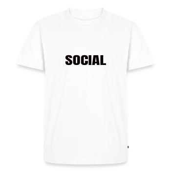 Drôles de dictons de bébé - T-shirt Premium bio Homme - blanc - Devant - Nico (187cm)