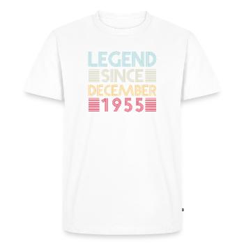 Legends birthday December 1955 born gift - Men's Premium Organic T-Shirt - white - Front - Nico (187cm)