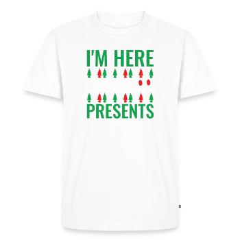 Père Noël Noël Drôle de dicton - T-shirt Premium bio Homme - blanc - Devant - Nico (187cm)