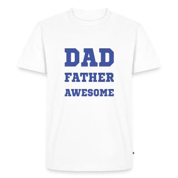 Plate-forme pétrolière Travailleur du gaz pétrolier forage plate-forme pétrolière père - T-shirt Premium bio Homme - blanc - Devant - Nico (187cm)