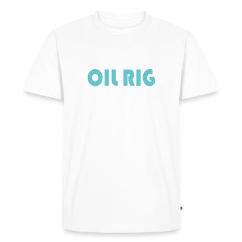 Plate-forme pétrolière Travailleurs du gaz pétrolier forant une plate-forme pétrolière - T-shirt Premium bio Homme - blanc - Devant - Nico (187cm)