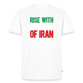 Women Life Freedom Iranian Mahsa Amini Iran - Men's Premium Organic T-Shirt - white - Front - Nico (187cm)