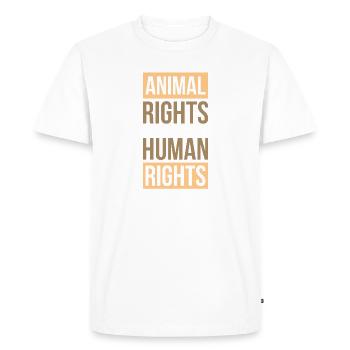 Bien-être animal Conservation de la nature Respecter les droits des animaux - T-shirt Premium bio Homme - blanc - Devant - Nico (187cm)