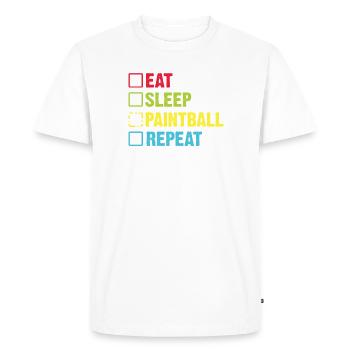 Paintball Gift Paintballer Paintball Player - Men's Premium Organic T-Shirt - white - Front - Nico (187cm)