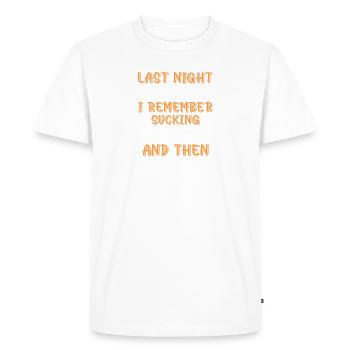 Newborn Baby Child Birth Food Milk - Men's Premium Organic T-Shirt - white - Front - Nico (187cm)