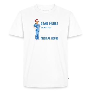 Physician Assistant Nurse Medical Practice Needle - Men's Premium Organic T-Shirt - white - Front - Nico (187cm)
