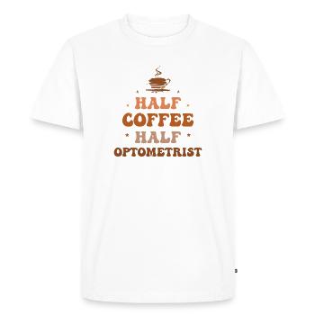 Opticien Optométriste Opticien Ophtalmologiste Café - T-shirt Premium bio Homme - blanc - Devant - Nico (187cm)