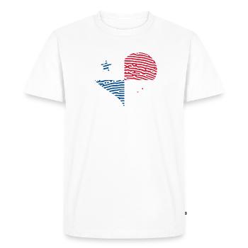 Drapeau du cœur du Panama Canal d’Amérique centrale - T-shirt Premium bio Homme - blanc - Devant - Nico (187cm)