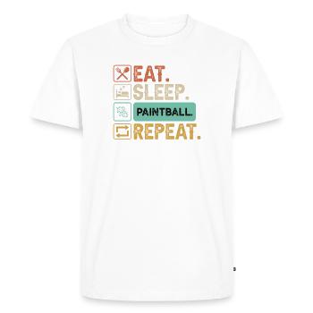 Paintball Gift Paintballer Paintball Player - Men's Premium Organic T-Shirt - white - Front - Nico (187cm)