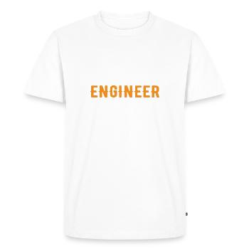 Ingénieur Cerveau Génie mécanique Génie électrique Mathématiques - T-shirt Premium bio Homme - blanc - Devant - Nico (187cm)