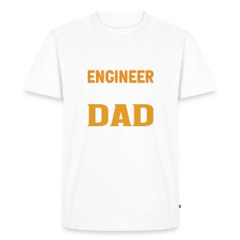 Ingénieur Cerveau Génie mécanique Génie électrique Fils - T-shirt Premium bio Homme - blanc - Devant - Nico (187cm)