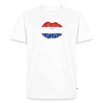 Paraguay Heart Flag Flag Amérique latine Voyage - T-shirt Premium bio Homme - blanc - Devant - Nico (187cm)