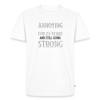 Noces d’argent 25 ans mariées Anniversaire de mariage - T-shirt Premium bio Homme - blanc - Devant - Nico (187cm)