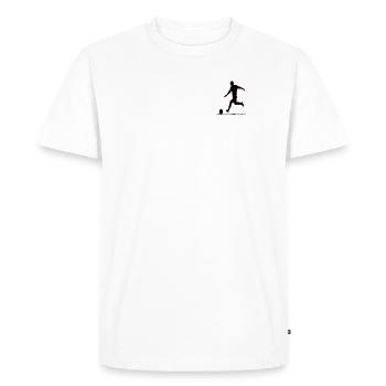 Père Football Papa Joueur de football - T-shirt Premium bio Homme - blanc - Devant - Nico (187cm)