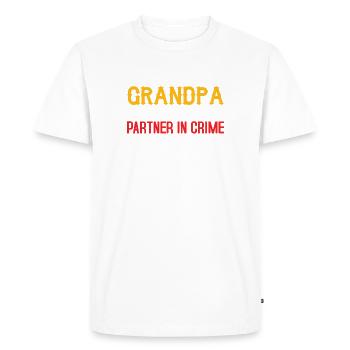 Grandpa the bad influence - Men's Premium Organic T-Shirt - white - Front - Nico (187cm)