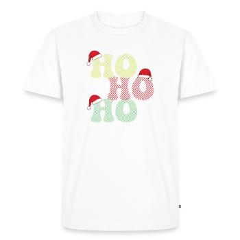 Père Noël Noël Drôle de dicton - T-shirt Premium bio Homme - blanc - Devant - Nico (187cm)