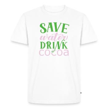I'm Hot Chocolate Drinker Choco Drink - Men's Premium Organic T-Shirt - white - Front - Nico (187cm)