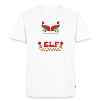 Grandpa Elf Christmas - Men's Premium Organic T-Shirt - white - Front - Nico (187cm)