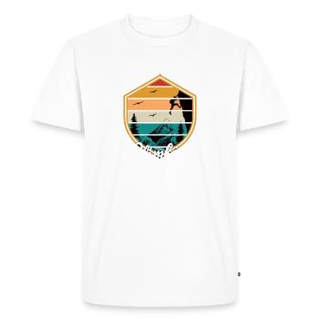 Escalade Escalade Solo Escalade Femmes - T-shirt Premium bio Homme - blanc - Devant - Nico (187cm)