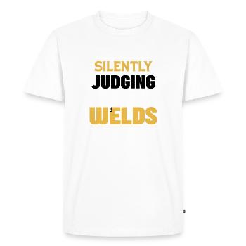 Welder Profession Heat Steel Gas TIG MAG Welding - Men's Premium Organic T-Shirt - white - Front - Nico (187cm)