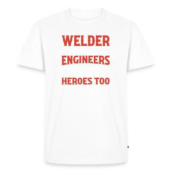 Welder Profession Heat Steel Gas TIG MAG Welding - Men's Premium Organic T-Shirt - white - Front - Nico (187cm)