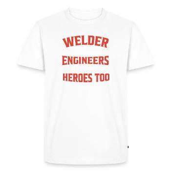 Welder Profession Heat Steel Gas TIG MAG Welding - Men's Premium Organic T-Shirt - white - Front - Nico (187cm)