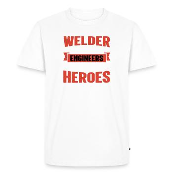 Welder Profession Heat Steel Gas TIG MAG Welding - Men's Premium Organic T-Shirt - white - Front - Nico (187cm)