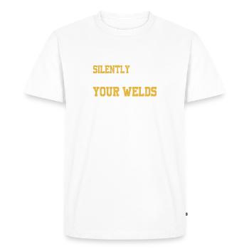 Welder Profession Heat Steel Gas TIG MAG Welding - Men's Premium Organic T-Shirt - white - Front - Nico (187cm)