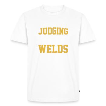 Welder Profession Heat Steel Gas TIG MAG Welding - Men's Premium Organic T-Shirt - white - Front - Nico (187cm)
