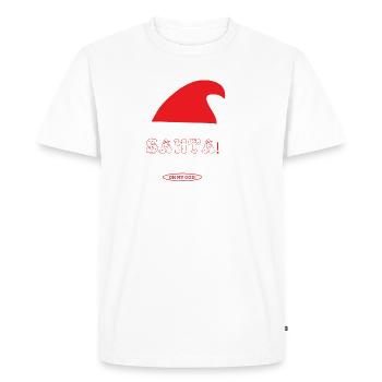 Père Noël Noël Drôle de dicton - T-shirt Premium bio Homme - blanc - Devant - Nico (187cm)