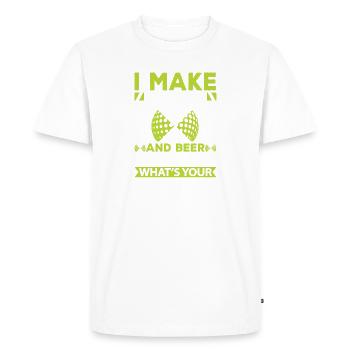 Golf Beer Tee Golf Ball Golfer Drink - T-shirt Premium bio Homme - blanc - Devant - Nico (187cm)