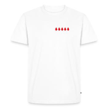 Don de sang Dons de sang Donneurs de sang - T-shirt Premium bio Homme - blanc - Devant - Nico (187cm)