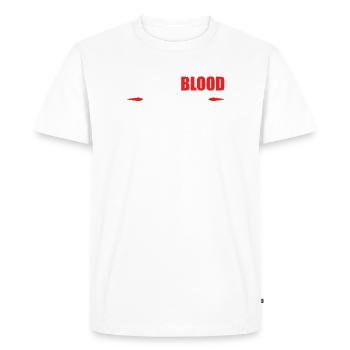 Don de sang Dons de sang Donneurs de sang - T-shirt Premium bio Homme - blanc - Devant - Nico (187cm)