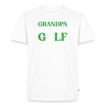 Golfeur Grand-père Golfeur Golf Sport Golf Club Retraité - T-shirt Premium bio Homme - blanc - Devant - Nico (187cm)