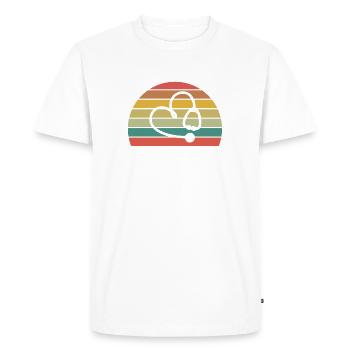 Pension de retraite des infirmières 2022 - T-shirt Premium bio Homme - blanc - Devant - Nico (187cm)