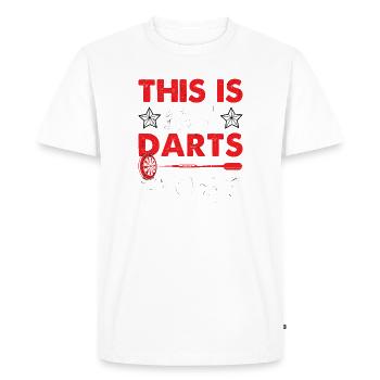 Funny Dart Saying Dartboard Darts Gift - Men's Premium Organic T-Shirt - white - Front - Nico (187cm)