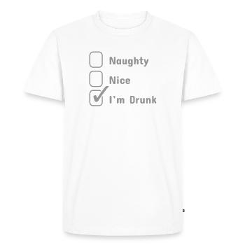 Cercle de consommation d’alcool - T-shirt Premium bio Homme - blanc - Devant - Nico (187cm)